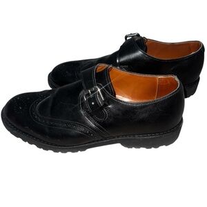 EUC Allen Edmonds Men’s Black Tate Leather Monk Strap Oxfords Dress Shoes Size 8